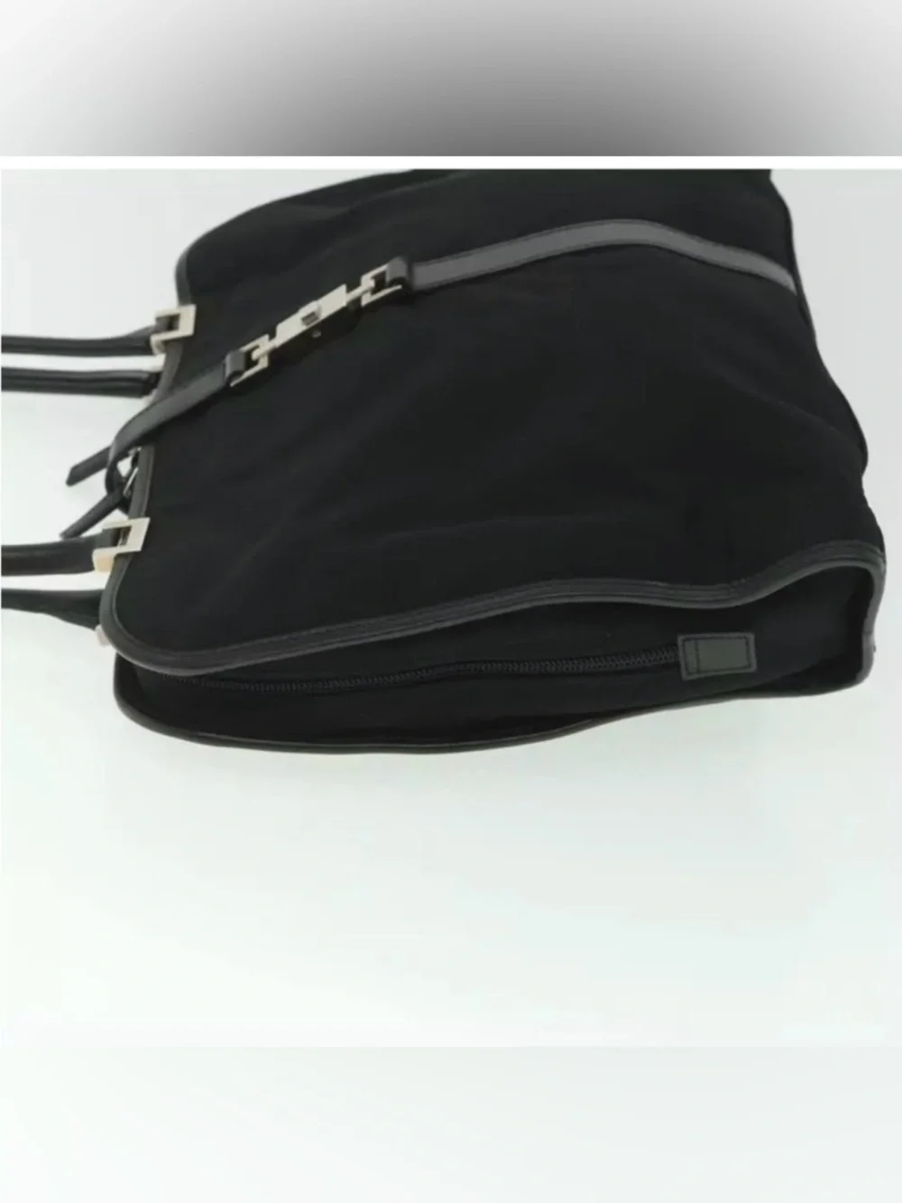 Gucci Jackie Line Black Nylon & Leather Tote Bag
Style 002-1072 (Made in Italy) - Picture 12 of 13